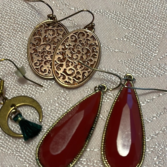 Earring Lot 6 Pair Artisan Earrings Bohemian Earrings - Picture 3 of 3